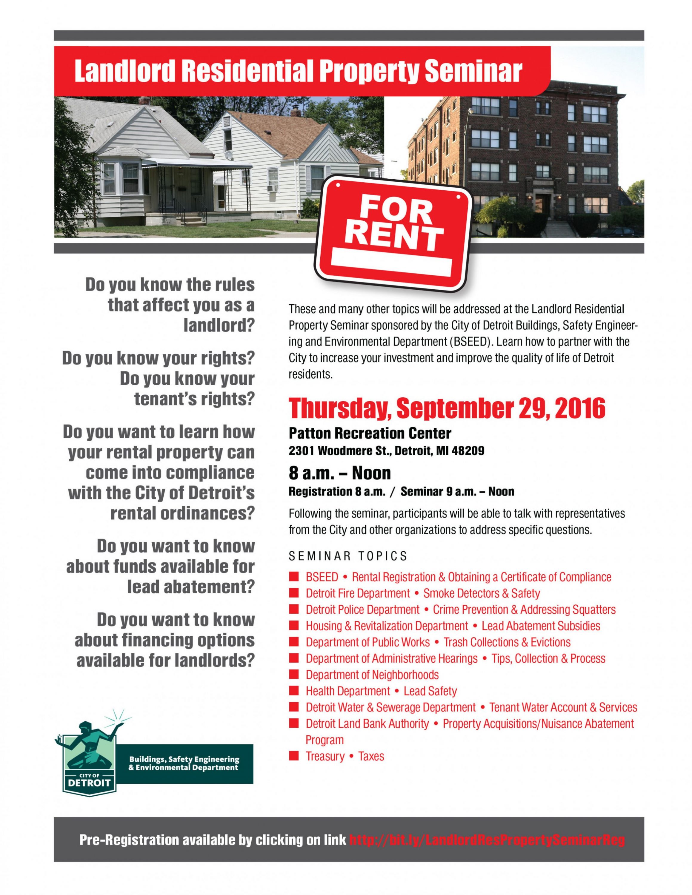 City of Detroit Landlord Property Seminar Gateway Community